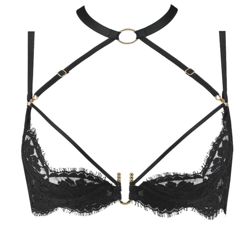 Soutien-gorge ouvert en dentelle Under Your Spell Noir – Image 2